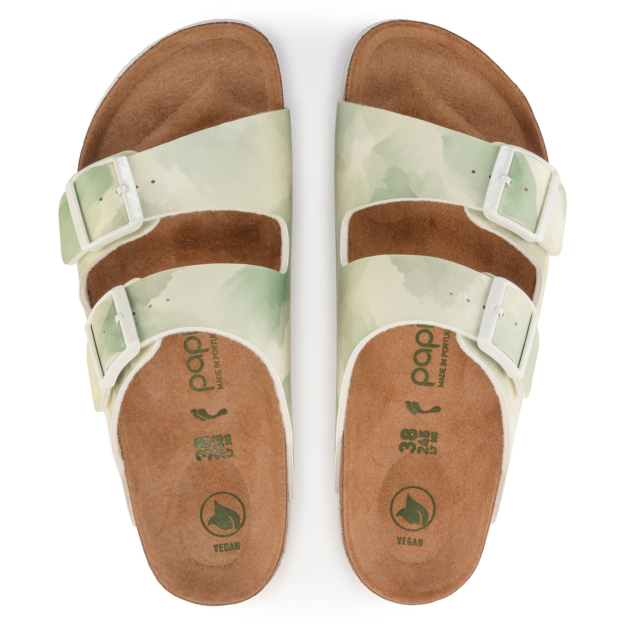 Women's Birkenstock Arizona Platform Vegan Color: Watercolor Khaki