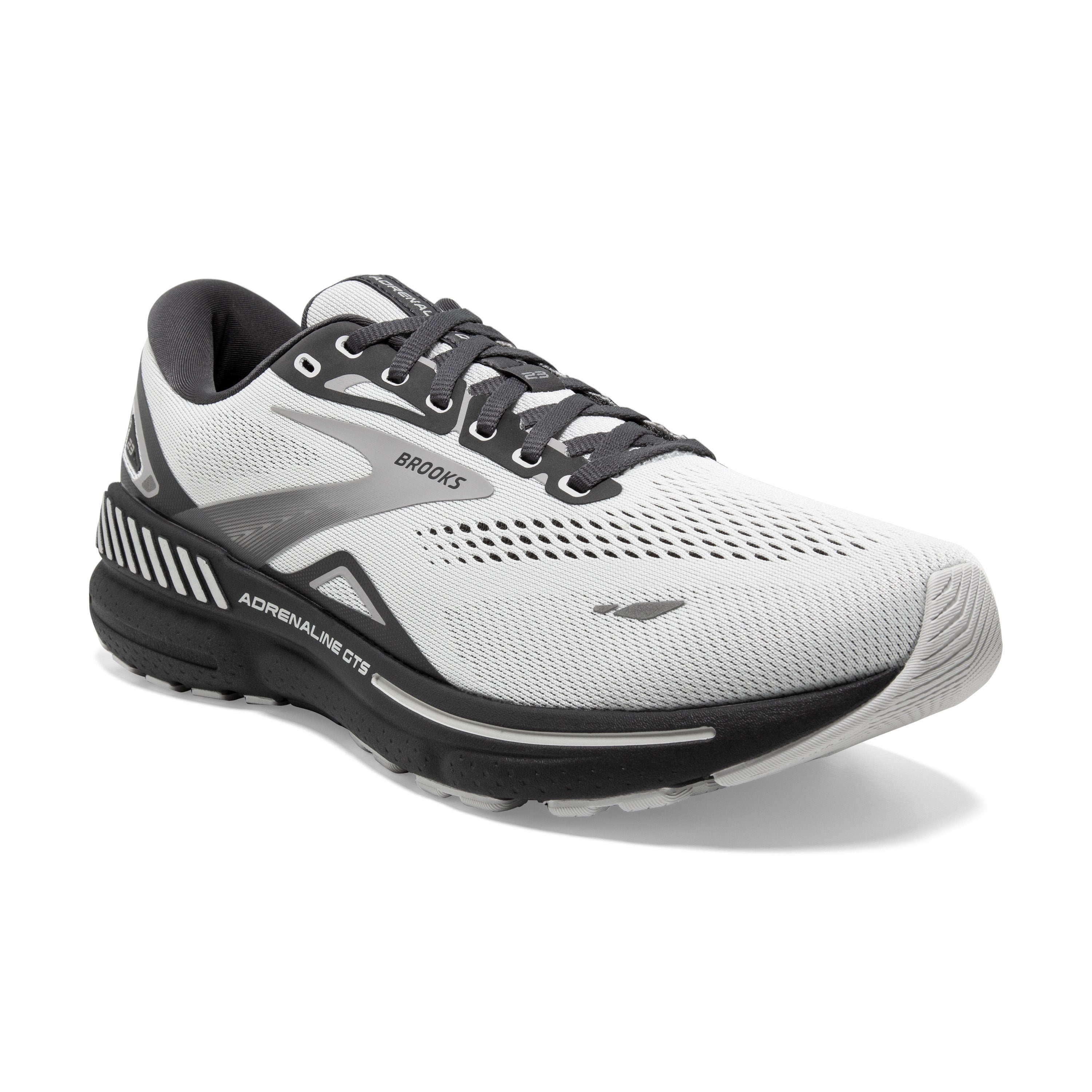 Men's Brooks Adrenaline GTS 23 Color: Oyster/Ebony/Alloy (EXTRA WIDE WIDTH)