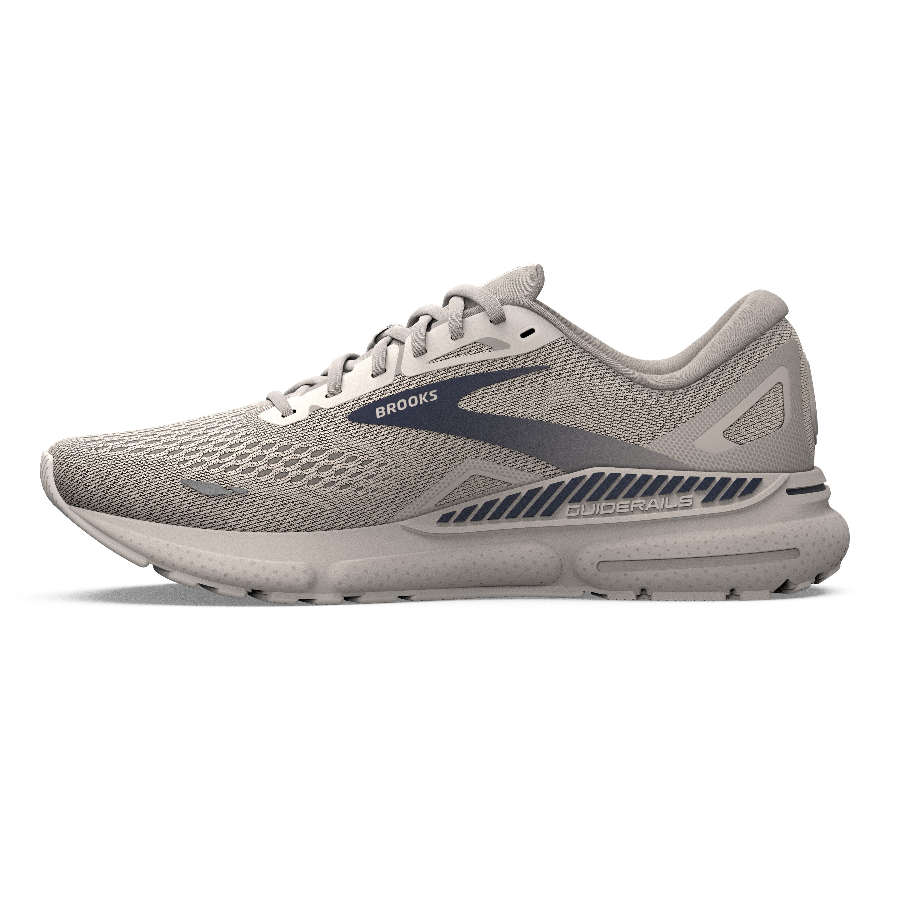 Men's Brooks Adrenaline GTS 23 Color: Crystal Grey/Surf the Web/Grey