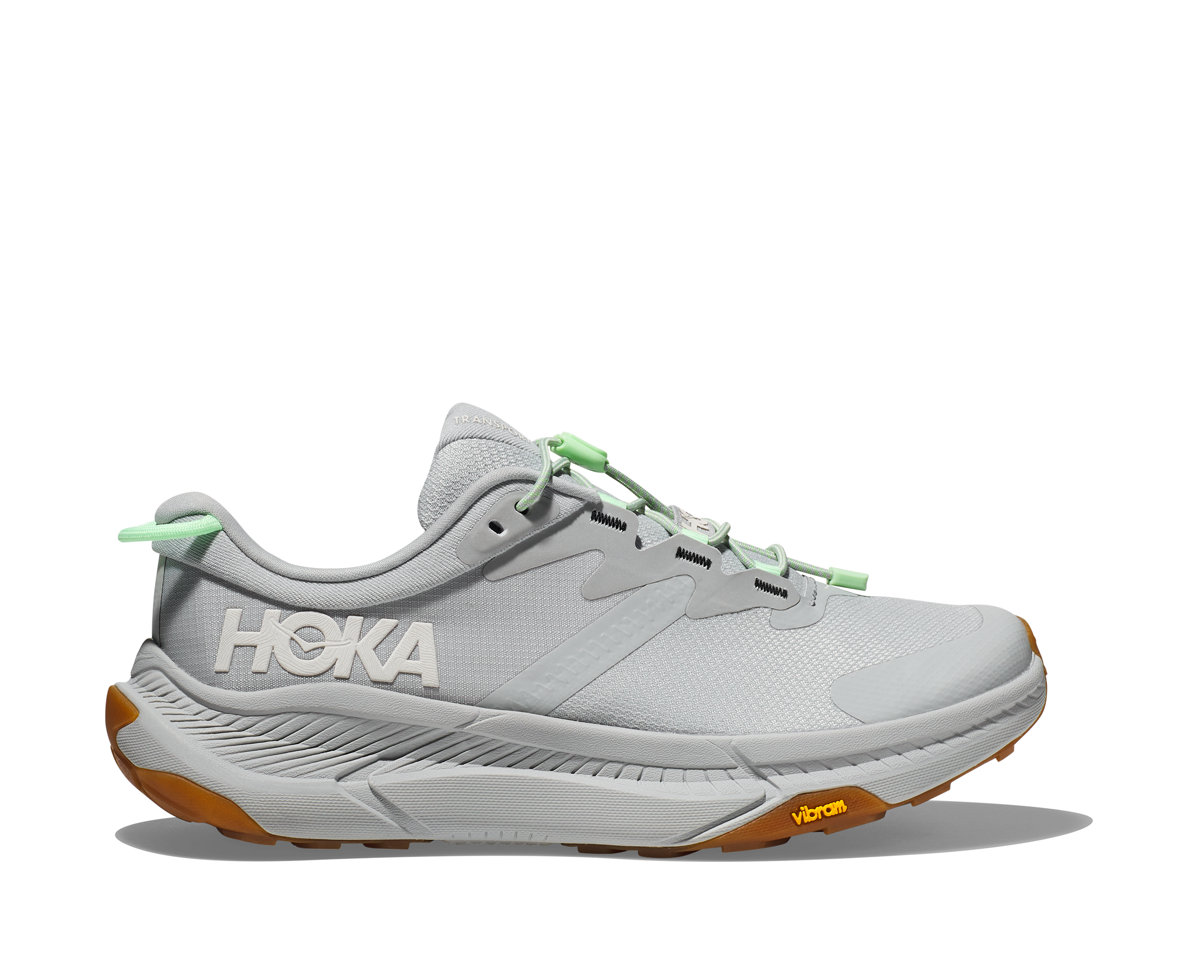 Women's Hoka Transport Color: Harbor Mist / Lime Glow