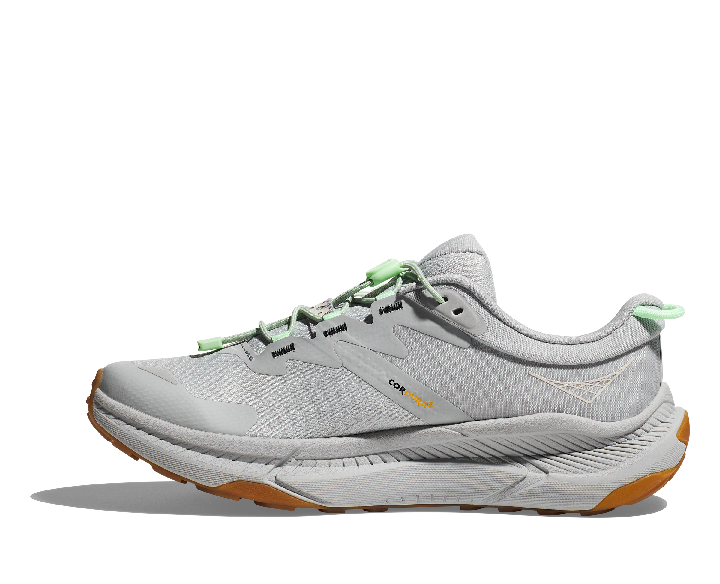 Women's Hoka Transport Color: Harbor Mist / Lime Glow