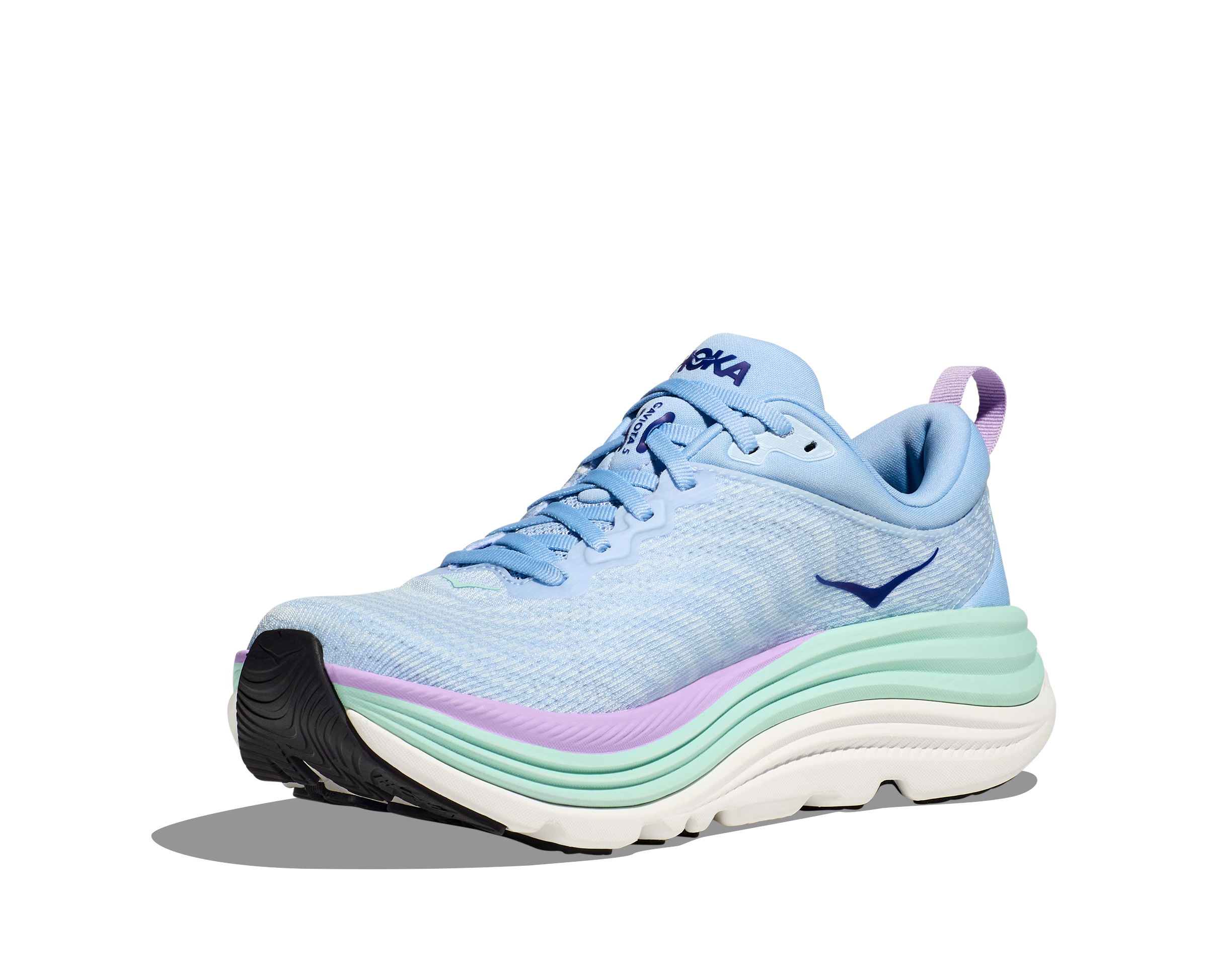 Women's Hoka Gaviota 5 Color: Airy Blue / Sunlit Ocean (WIDE WIDTH) 2