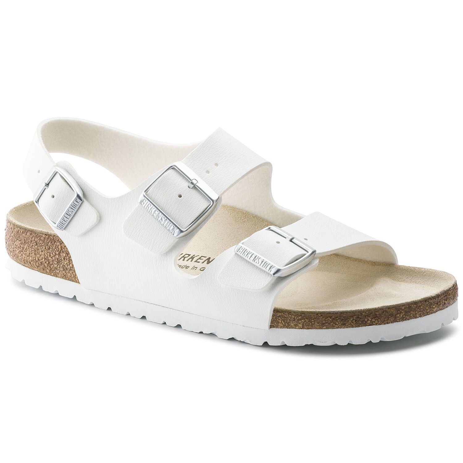 Women's Birkenstock Milano Birko-Flor Color: White