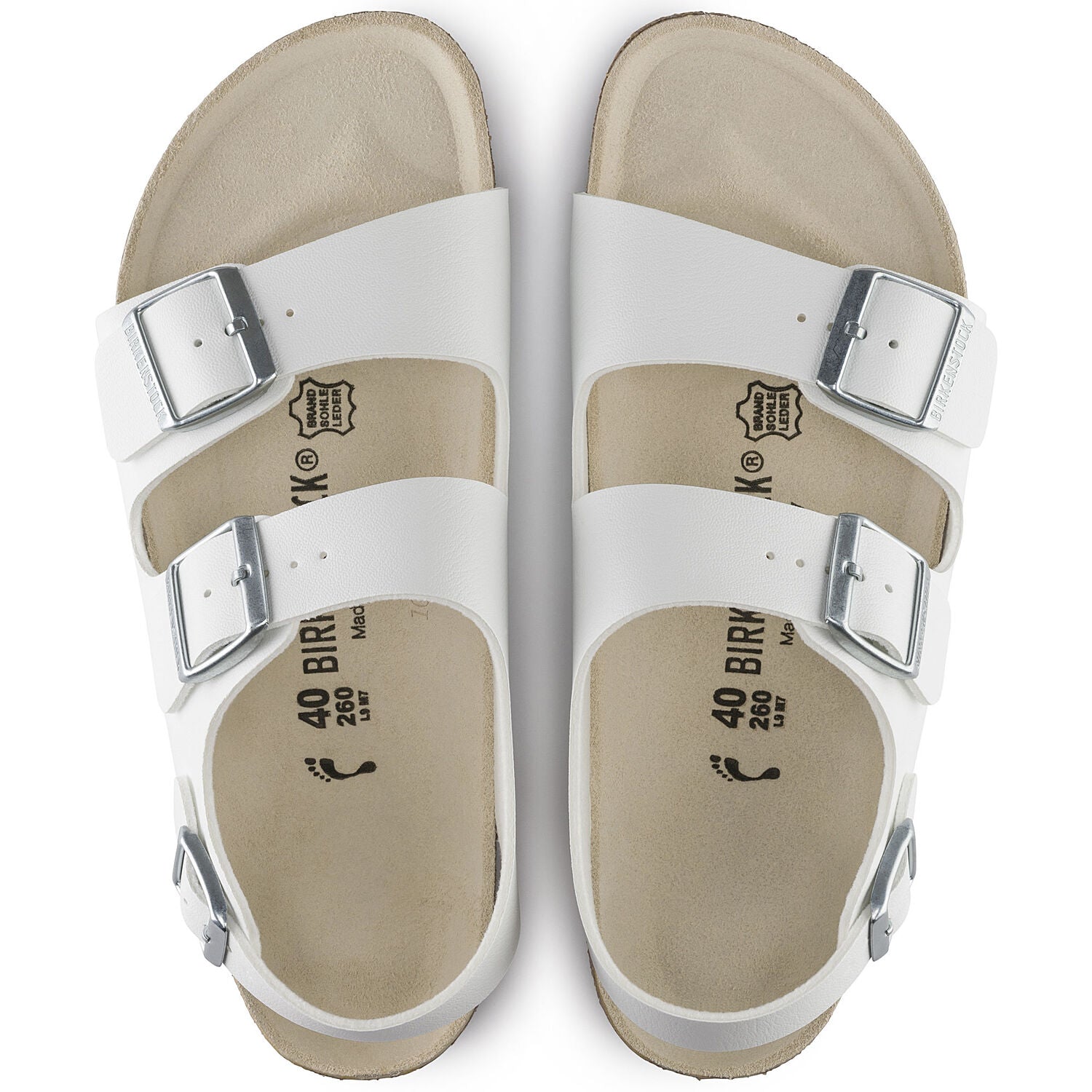 Women's Birkenstock Milano Birko-Flor Color: White