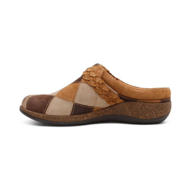 Women's Aetrex Libby Boho Clog Color: Boho Brown