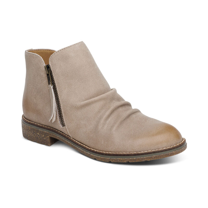 Women's Aetrex Mila Low Boot Color: Taupe