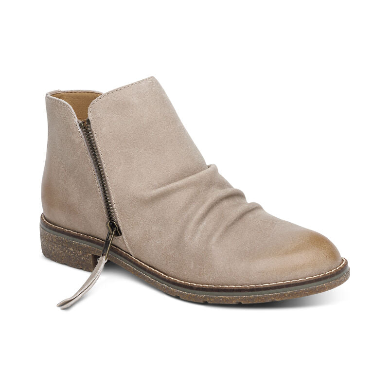 Women's Aetrex Mila Low Boot Color: Taupe