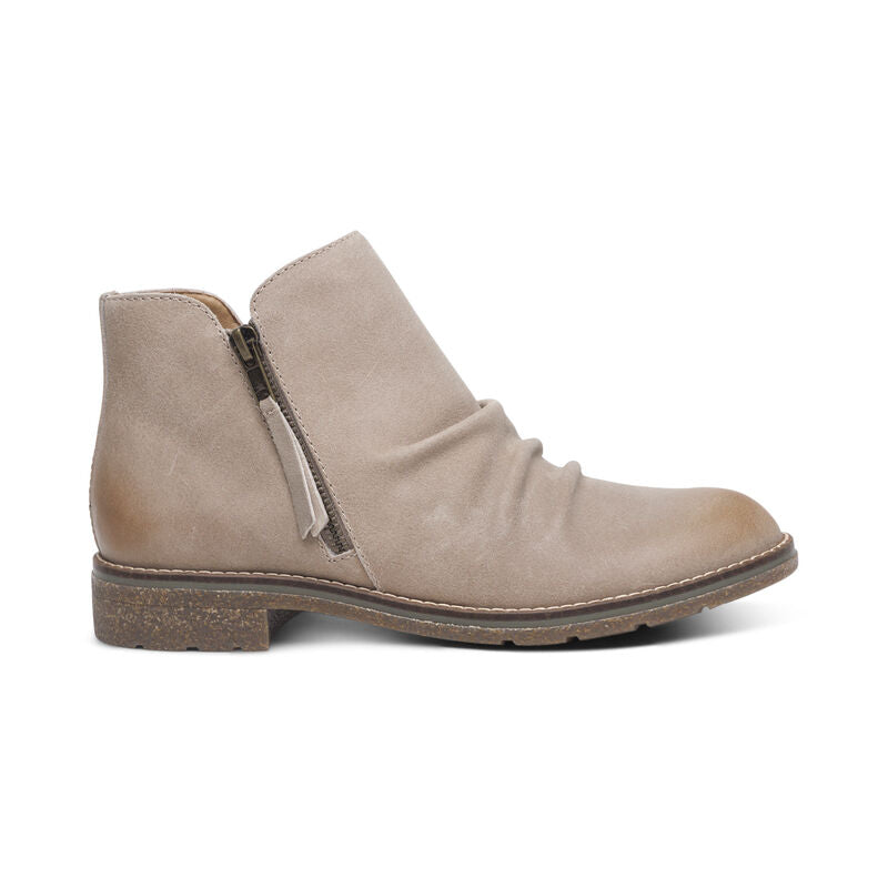 Women's Aetrex Mila Low Boot Color: Taupe