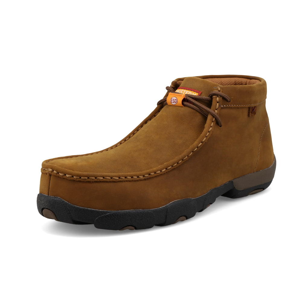 Men's Twisted X Work Chukka Driving Moc Color: Distressed Saddle 3