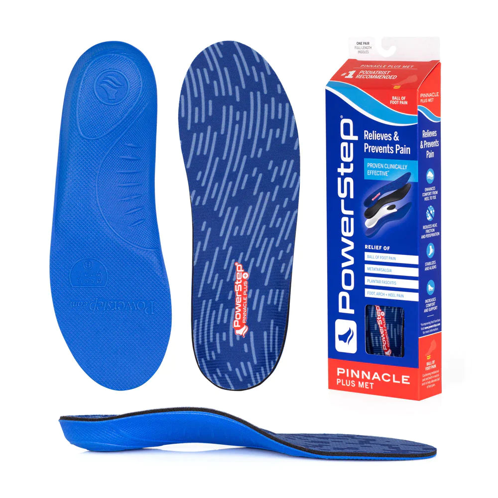 PowerStep Plus Insoles Ball of Foot Pain Relief Orthotic, Metatarsalgi