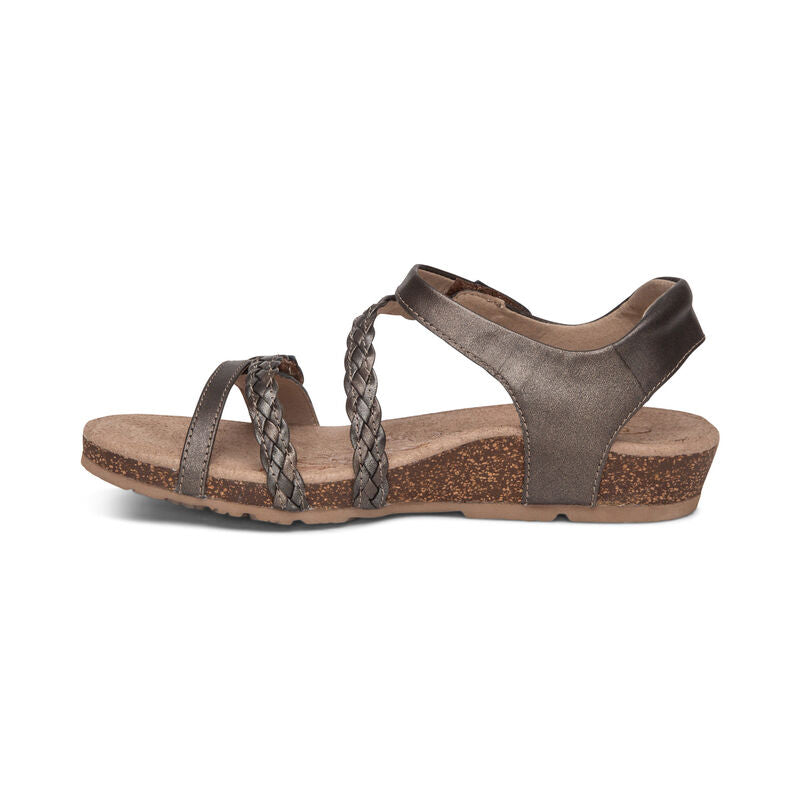 Women's Aetrex Jillian Braided Quarter Strap Sandal