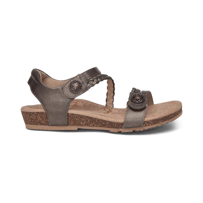 Women's Aetrex Jillian Braided Quarter Strap Sandal