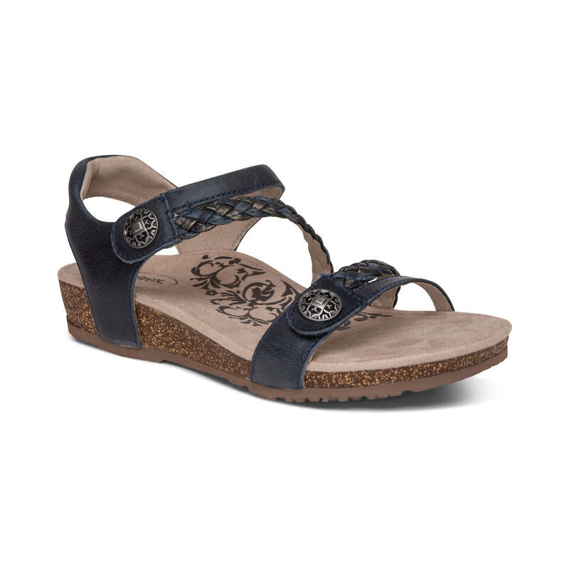 Women's Aetrex Jillian Braided Quarter Strap Sandal