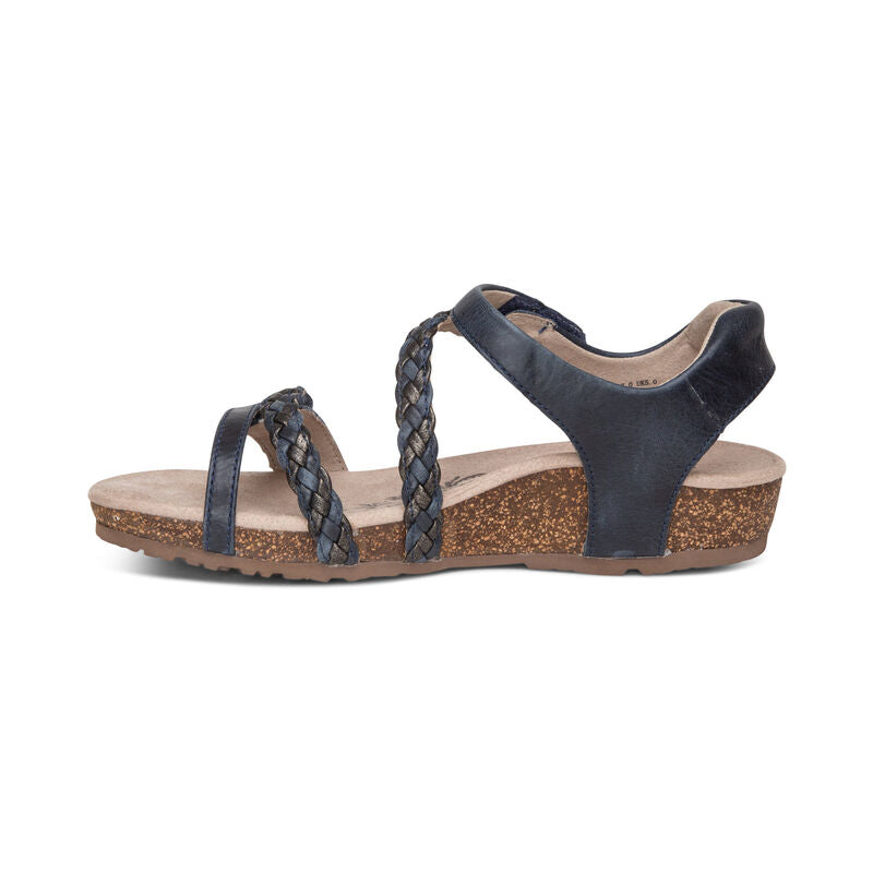 Women's Aetrex Jillian Braided Quarter Strap Sandal