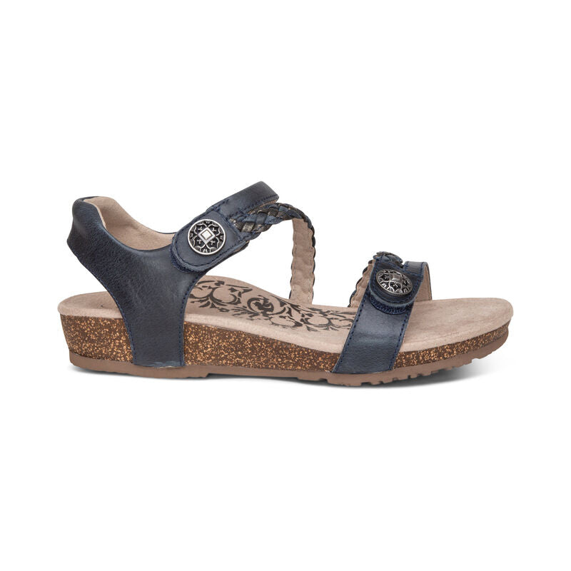 Women's Aetrex Jillian Braided Quarter Strap Sandal