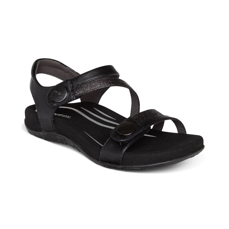 Aetrex Jess Adjustable Quarter Strap Sanadal Women's 1