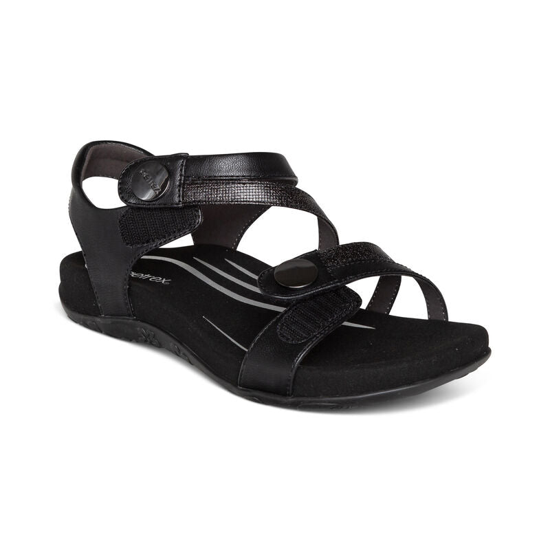 Aetrex Jess Adjustable Quarter Strap Sanadal Women's 7