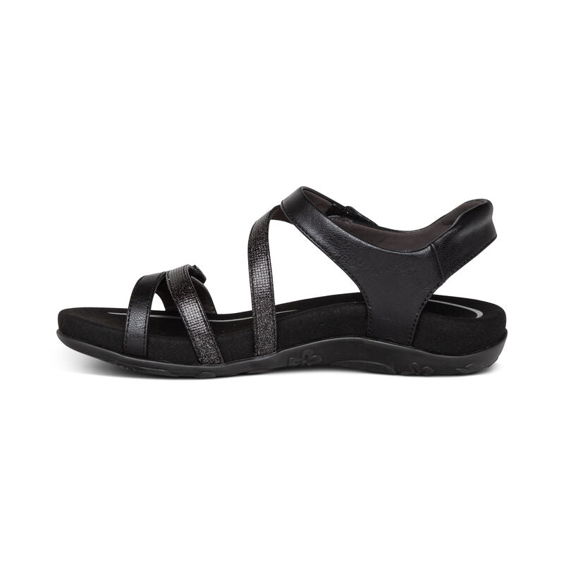 Aetrex Jess Adjustable Quarter Strap Sanadal Women's 5