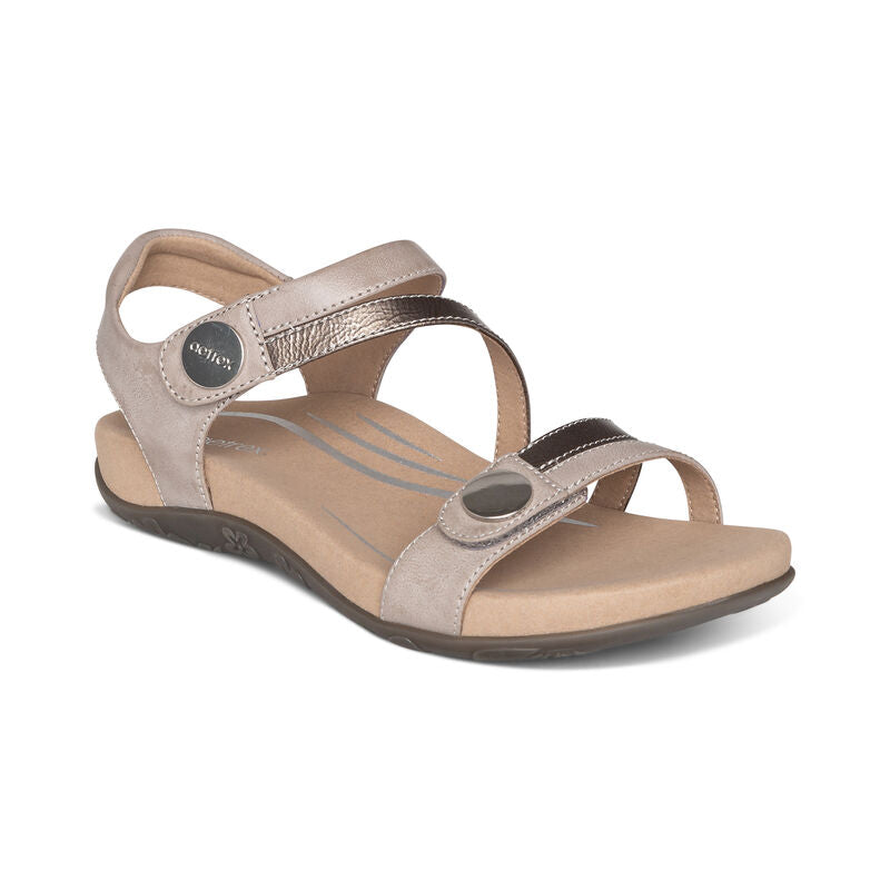 Aetrex Jess Adjustable Quarter Strap Sanadal Women's 9