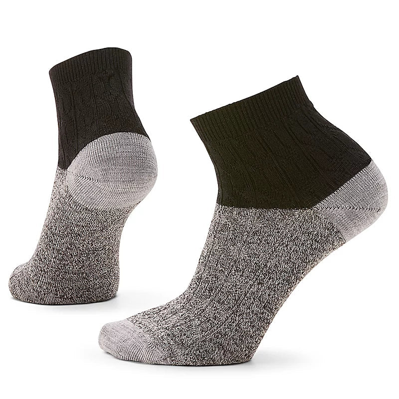 Women's Smartwool Everyday Cable Zero Cushion Ankle Socks Color: Black