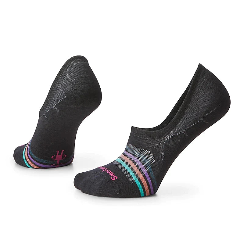 Smartwool Everyday Striped Zero Cushion No Show Socks Color: Black 