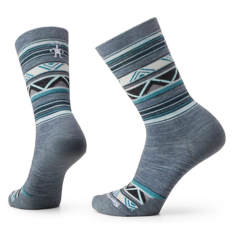 Smartwool Everyday Zig Zag Valley Zero Cushion Crew Socks Color: Pewter Blue 