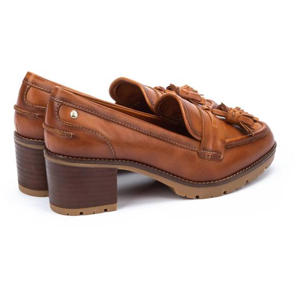 Women's Pikolinos Llanes Heeled Loafers Color: Brandy