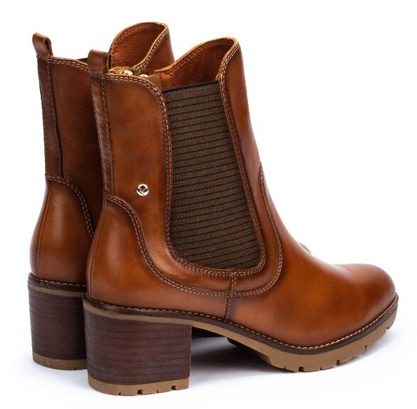 Women's Pikolinos Llanes Leather Ankle Boots Color: Brandy