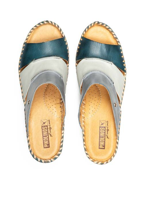 Pikolinos Aguadulce Multicolor Leather Wedge Sandals Women's