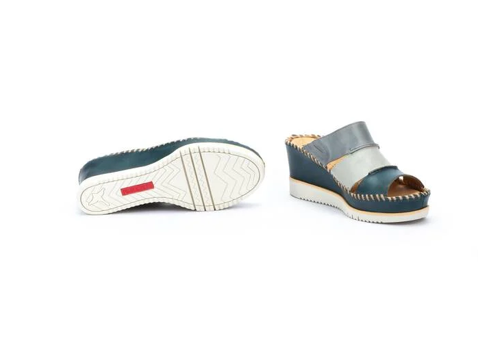 Pikolinos Aguadulce Multicolor Leather Wedge Sandals Women's
