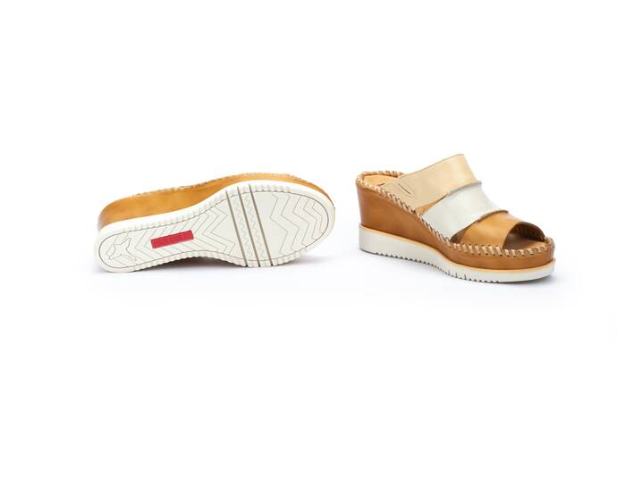 Pikolinos Aguadulce Multicolor Leather Wedge Sandals Women's