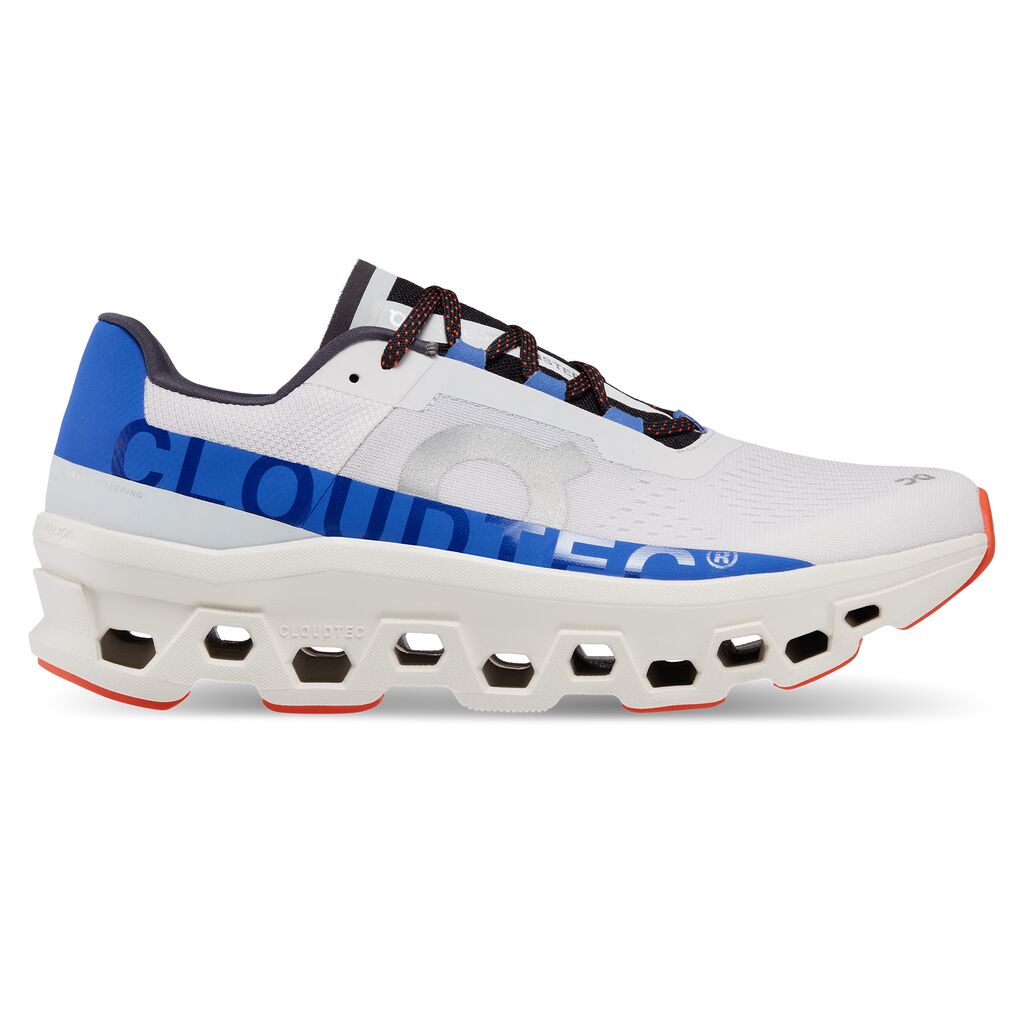 Men's On-Running Cloudmonster Color: Frost | Cobalt