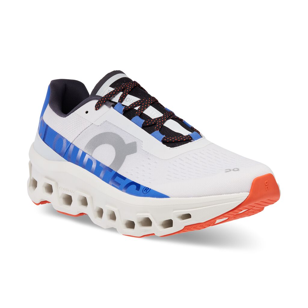 Men's On-Running Cloudmonster Color: Frost | Cobalt