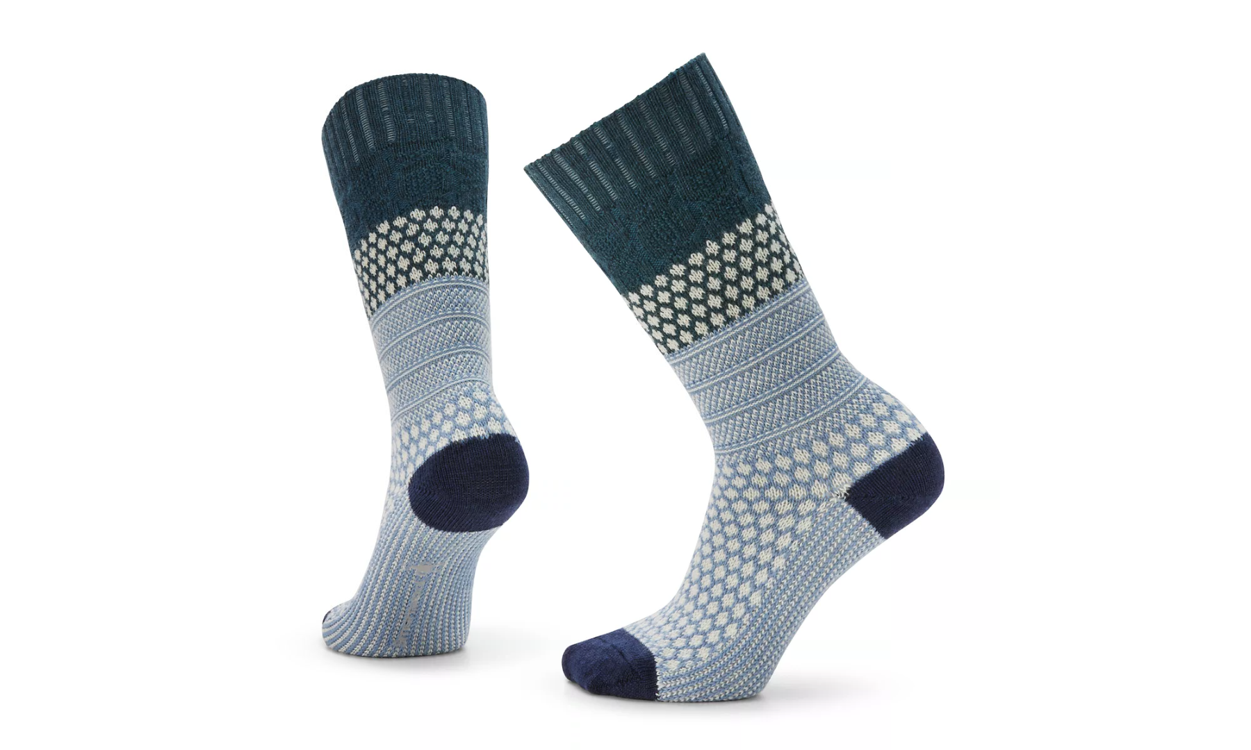 Women's Smartwool Everyday Popcorn Cable Full Cushion Crew Socks Color: Twilight Blue