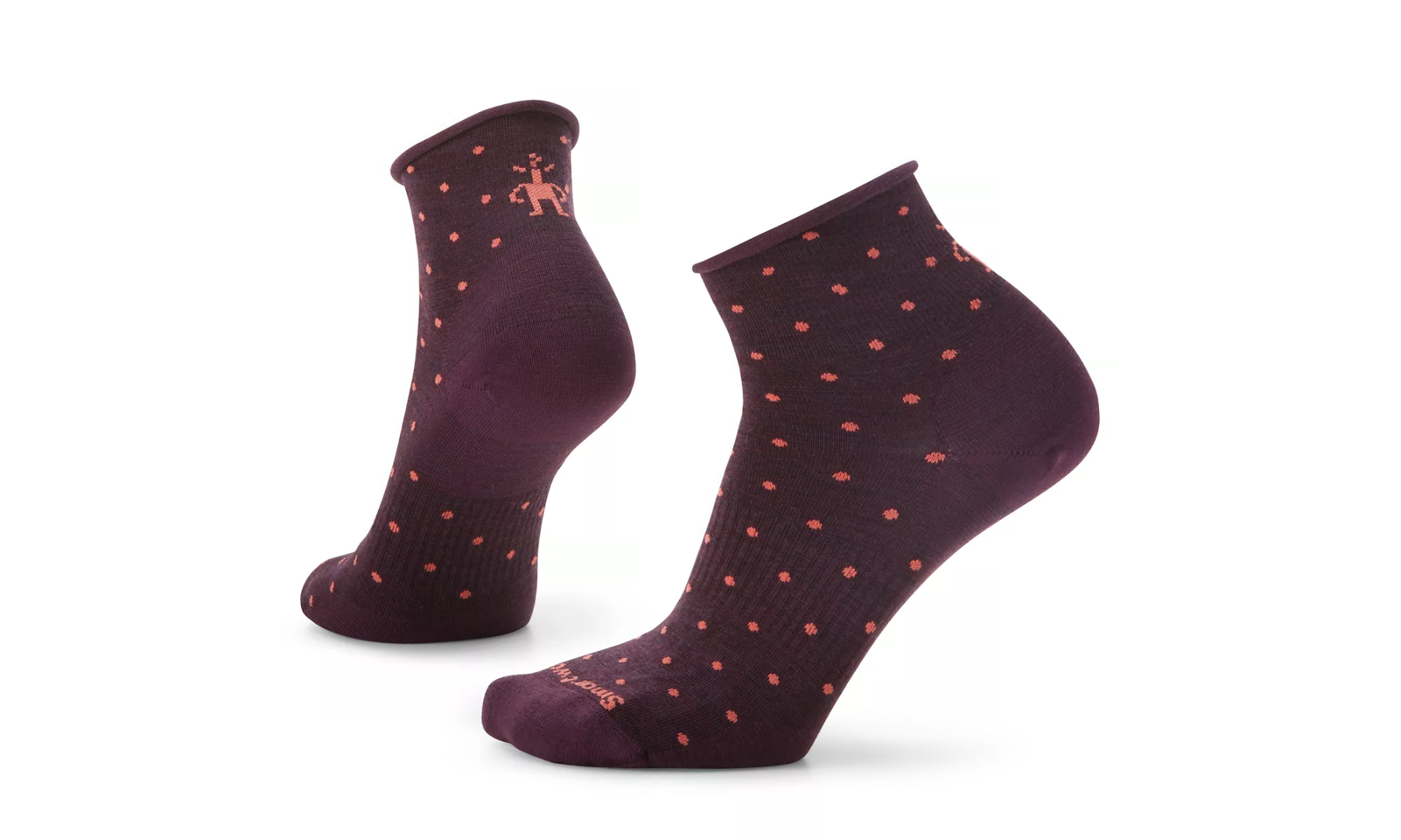 Women's Smartwool Everyday Classic Dot Zero Cushion Ankle Socks Color: Bordeaux