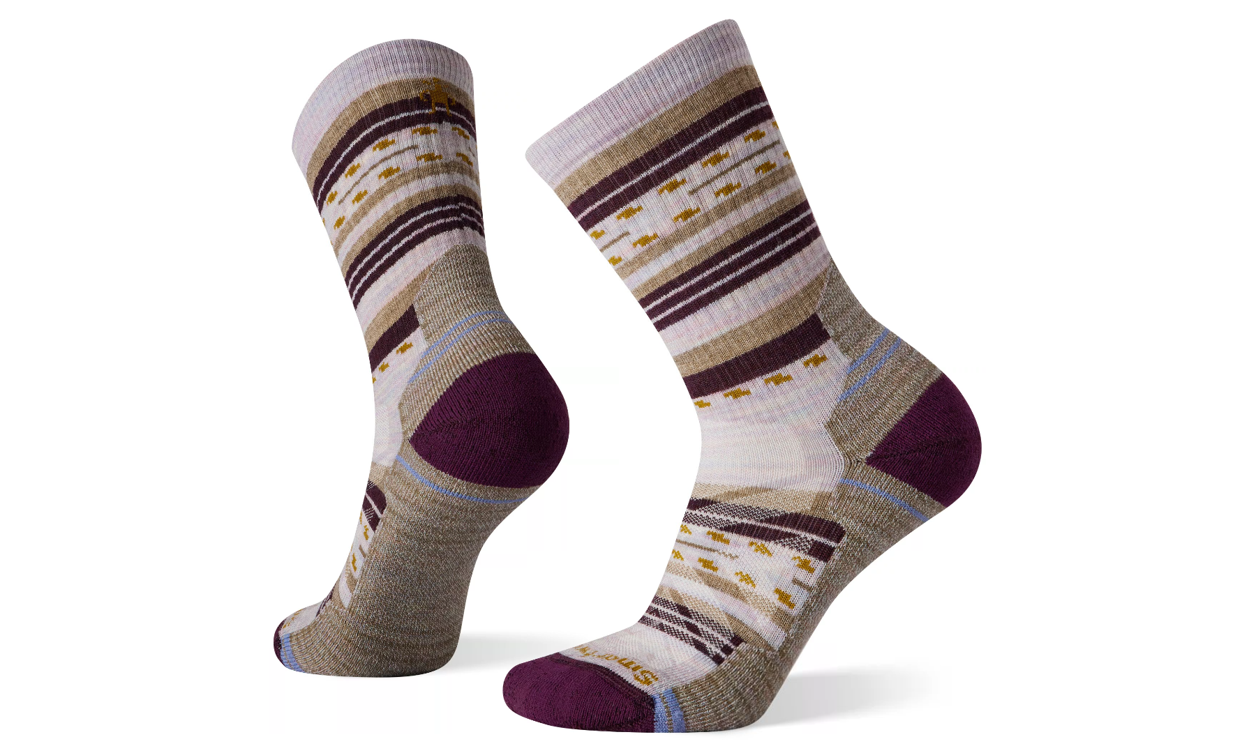 Women's Smartwook Hike Light Cushion Margarita Crew Socks Color: Purple Eclipse