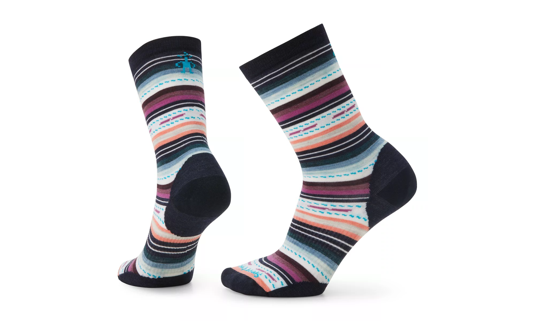 Women's Smartwool Everyday Margarita Zero Cushion Crew Socks Color: Deep Navy