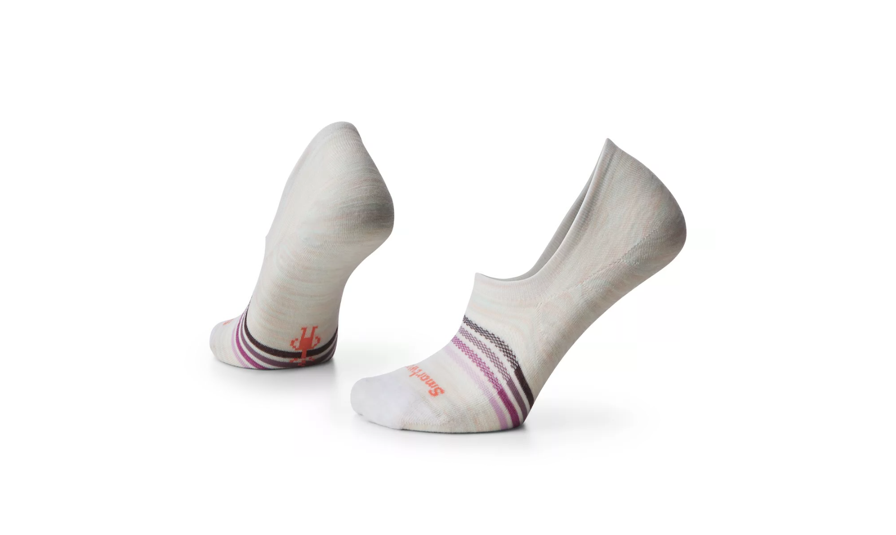 Smartwool Everyday Striped Zero Cushion No Show Sock Color: Moonbeam