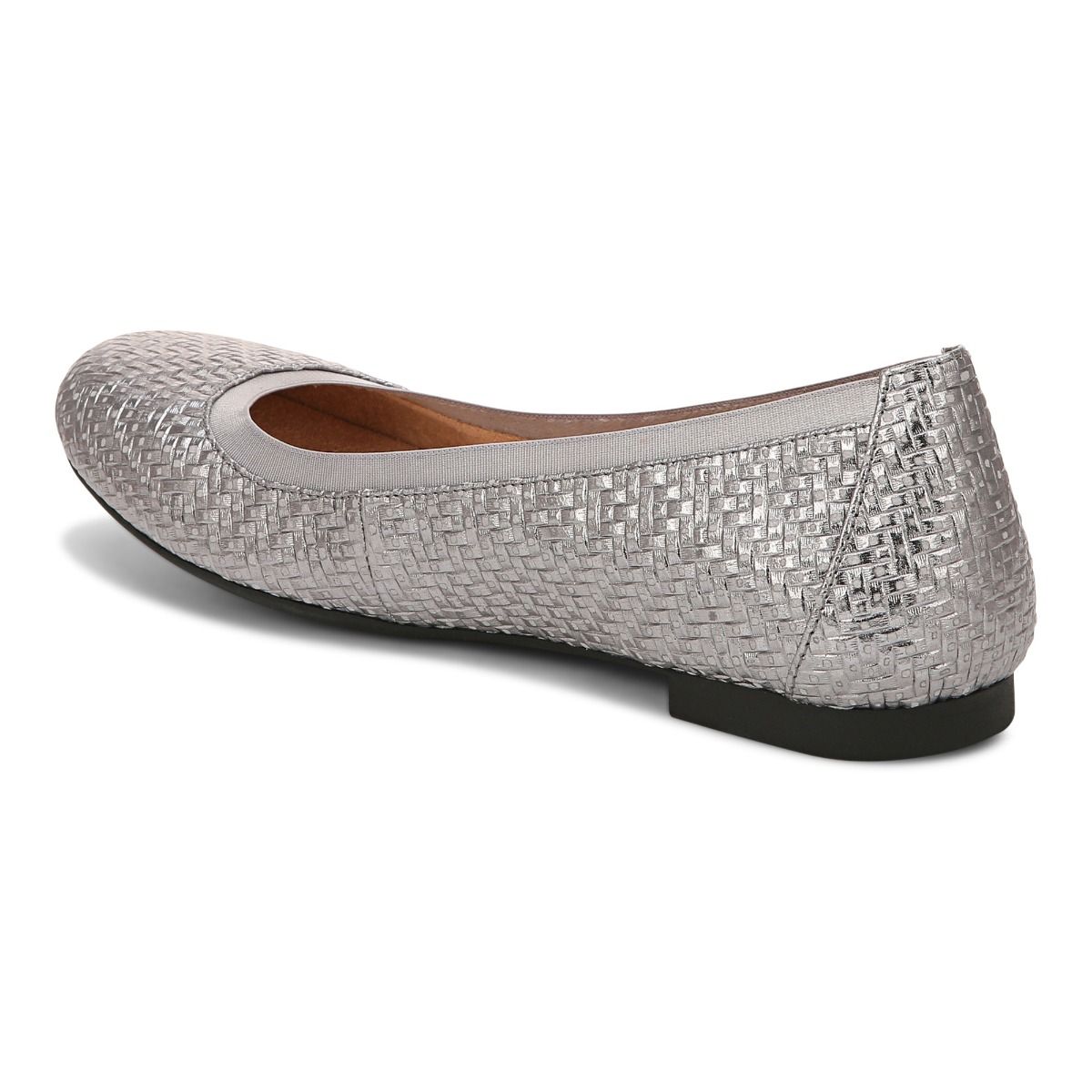 Women's Vionic Anita Flat Color: Silver Leather