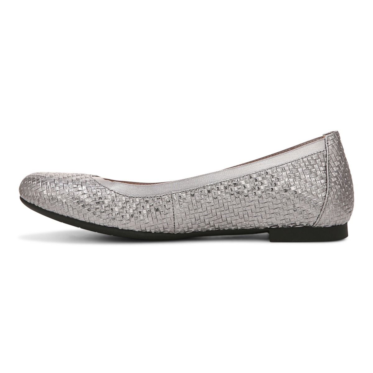 Women's Vionic Anita Flat Color: Silver Leather