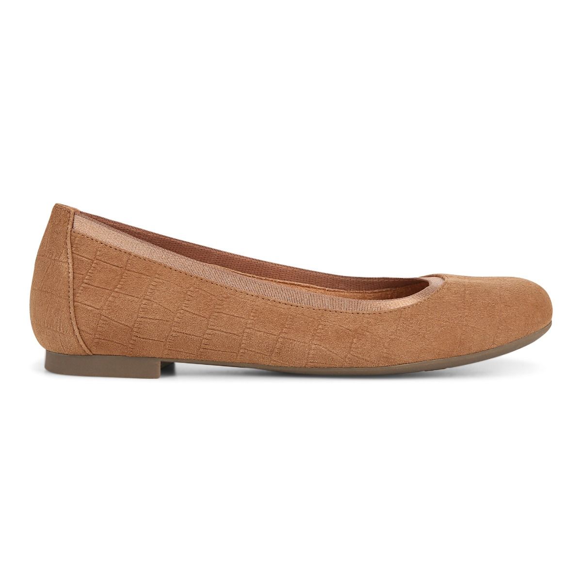 Women's Vionic Anita Flat Color: Tan Suede