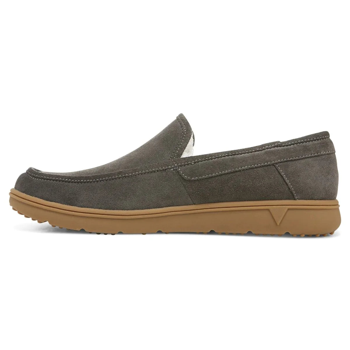 Men's Vionic Gustavo Slipper Color: Greige Suede