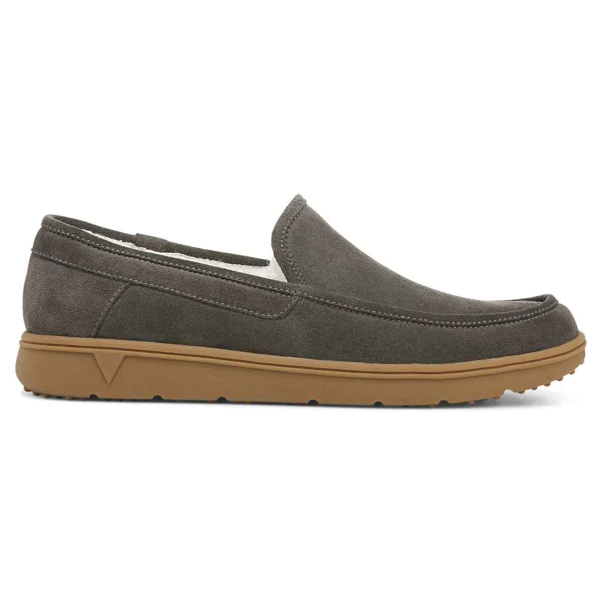 Men's Vionic Gustavo Slipper Color: Greige Suede