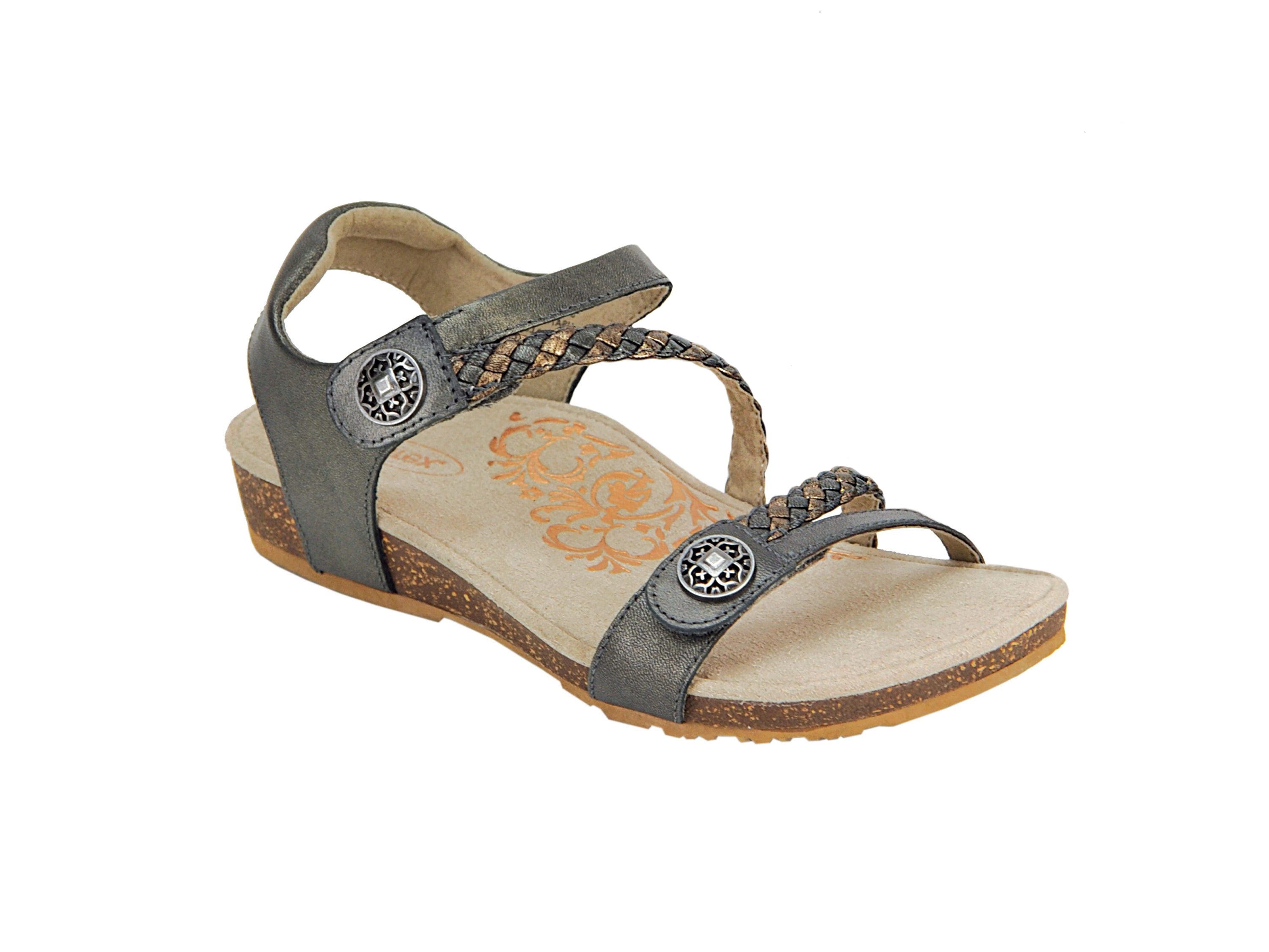 Women's Aetrex Jillian Braided Quarter Strap Sandal