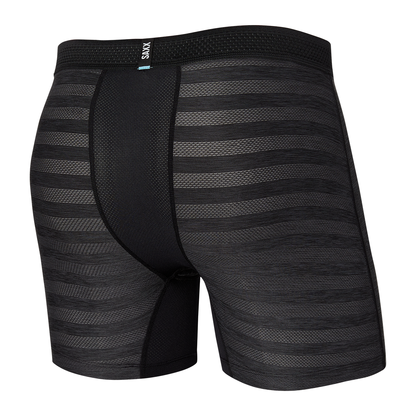 Men's SAXX Hot Shot Boxer Brief Design: Black Heather