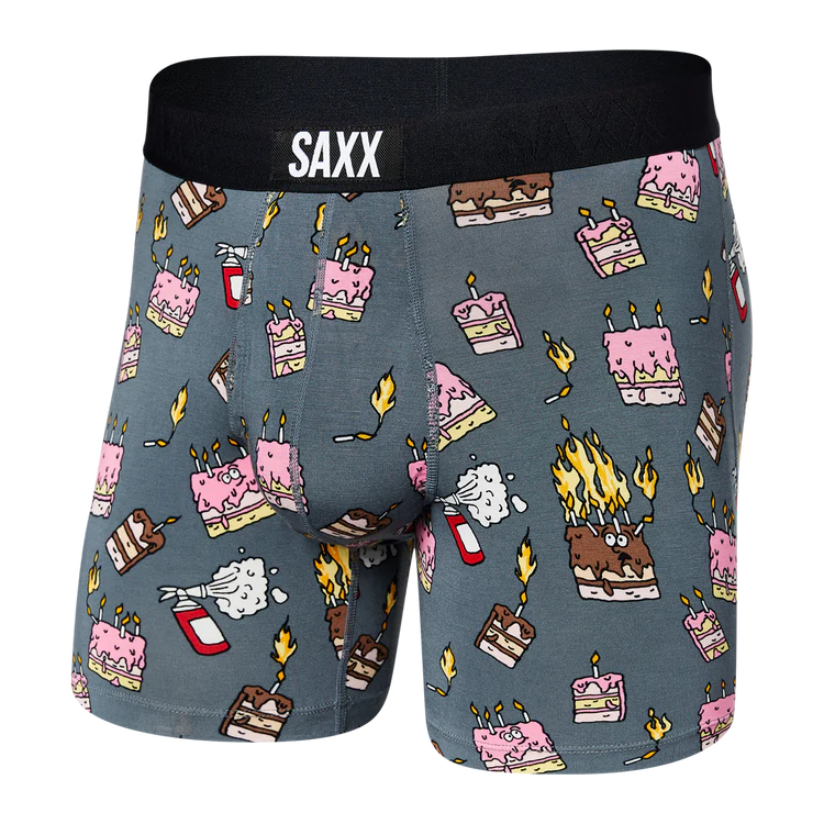 Men's Saxx Ultra Super Soft Boxer Brief Pattern: Fired Up Turbulence