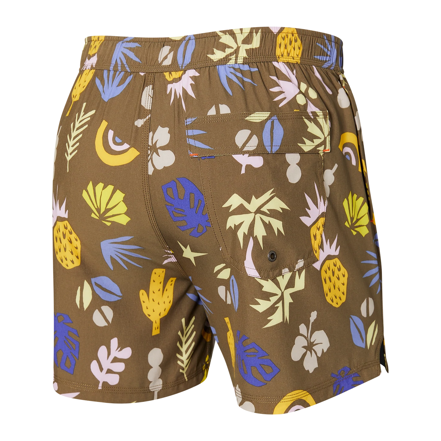 Men's SAXX Oh Buoy Swim Shorts 5" Pattern: Summer Stencil- Camo