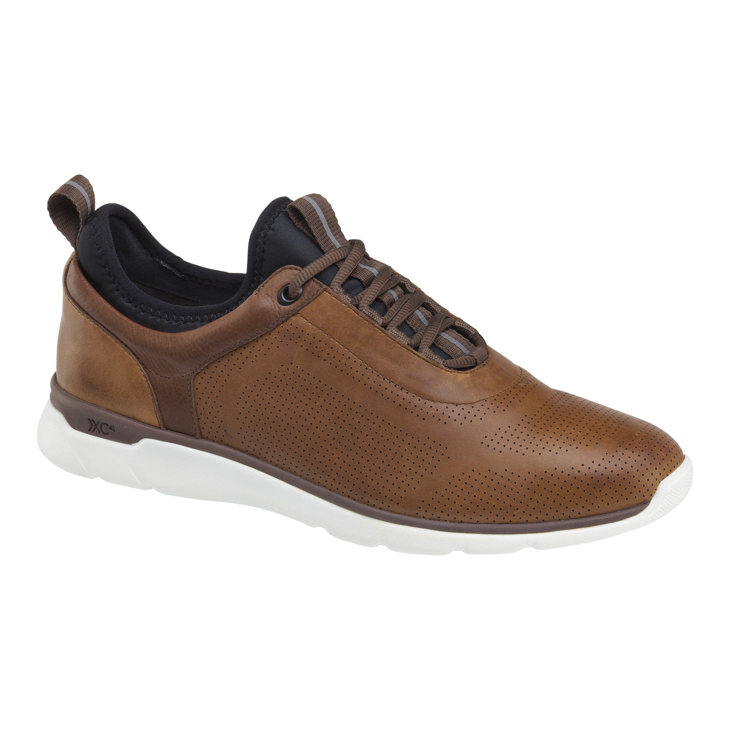 Men's Johnston & Murphy XC4® Prentiss U-Throat Color:Mahogany Waterproof Leather
