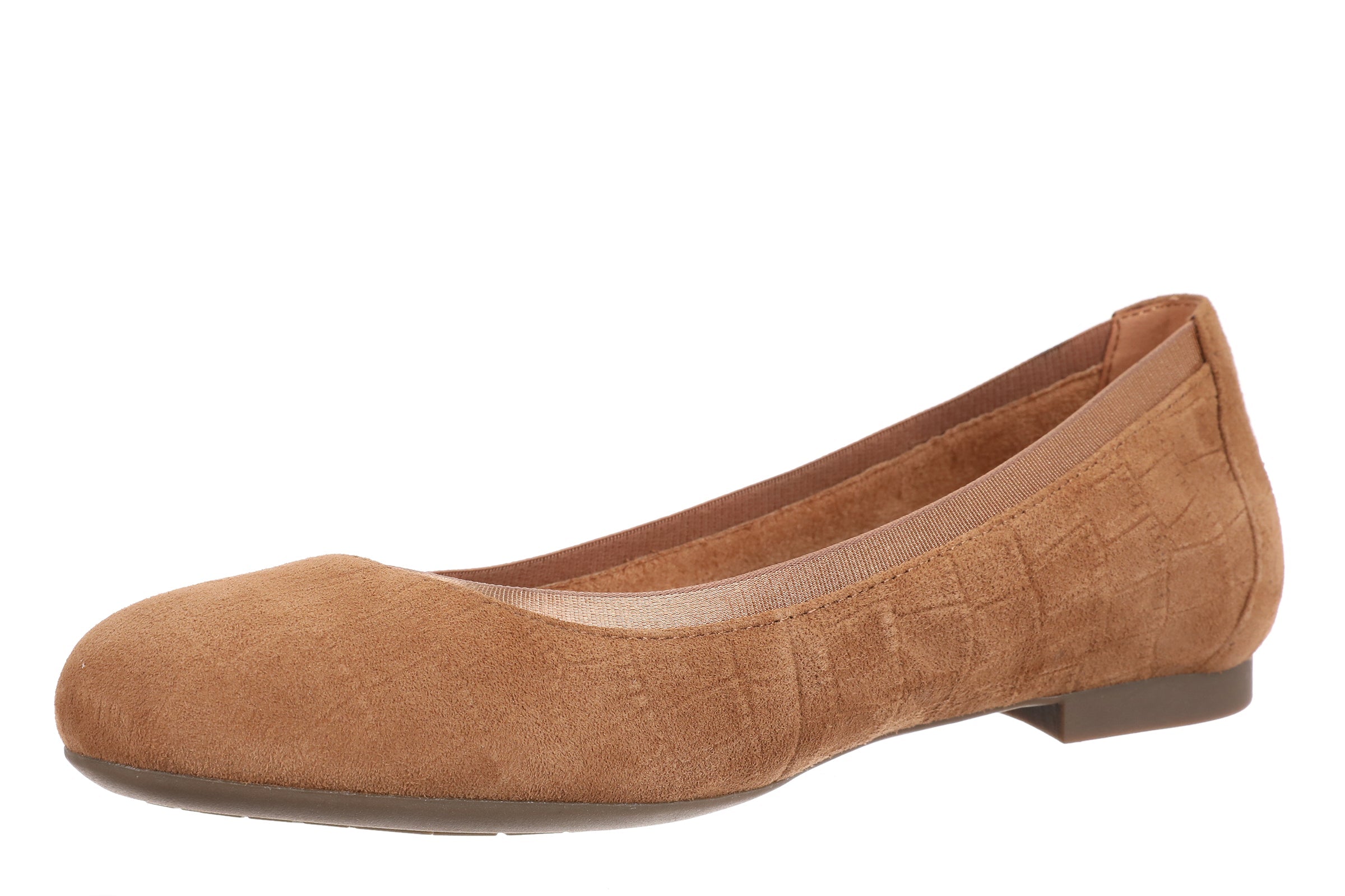 Women's Vionic Anita Flat Color: Tan Suede