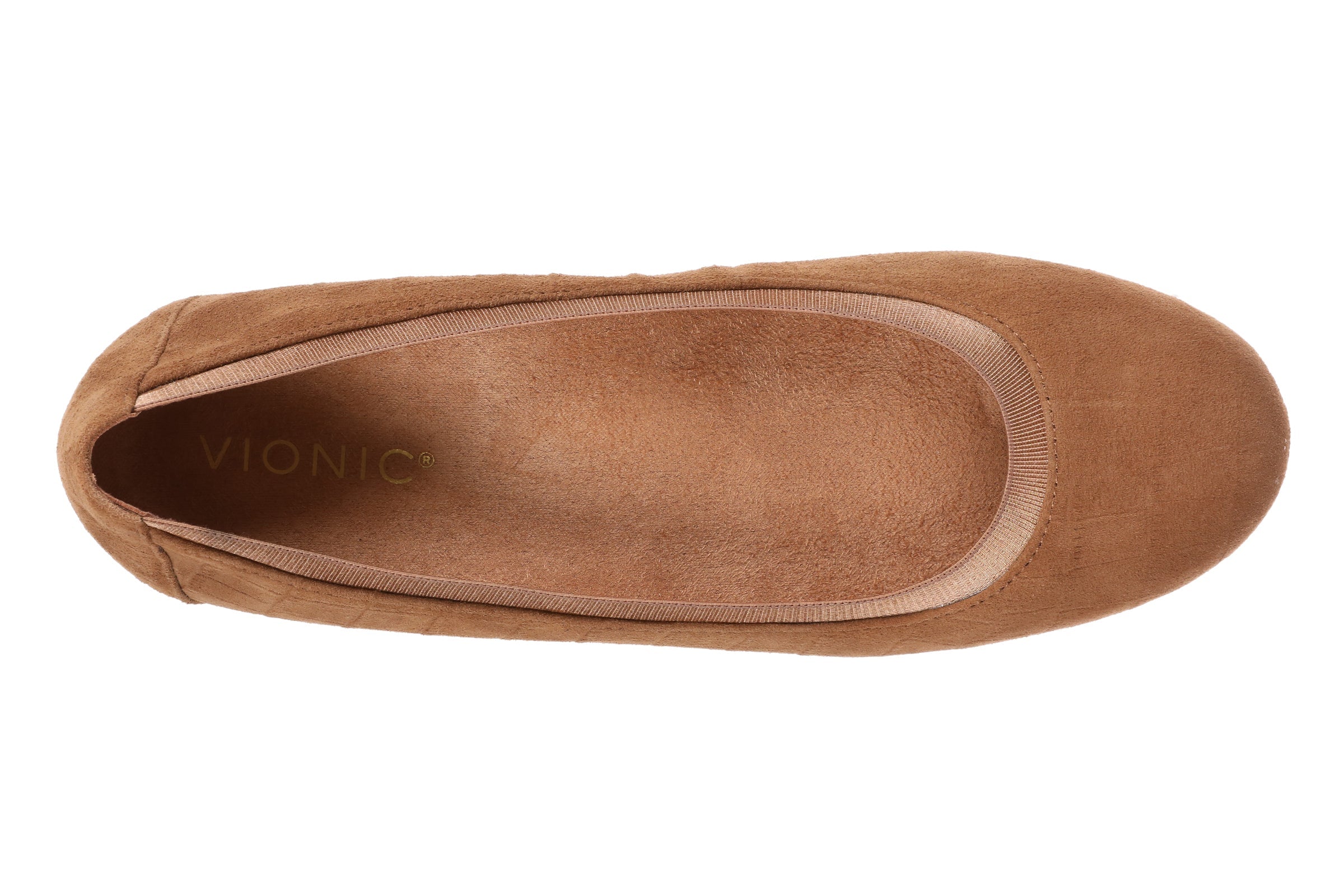 Women's Vionic Anita Flat Color: Tan Suede